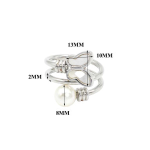 Anillo Mariposa 'Perla Radiante' - Elegancia y Refinamiento