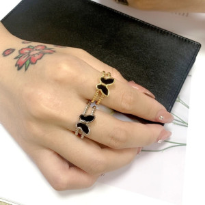 Anillo Mariposa 'Nocturne Élégante' - Joya Fina Oro y Plata