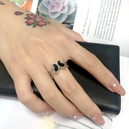 Anillo Mariposa 'Nocturne Élégante' - Joya Fina Oro y Plata