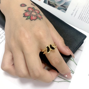 Anillo Mariposa 'Nocturne Élégante' - Joya Fina Oro y Plata