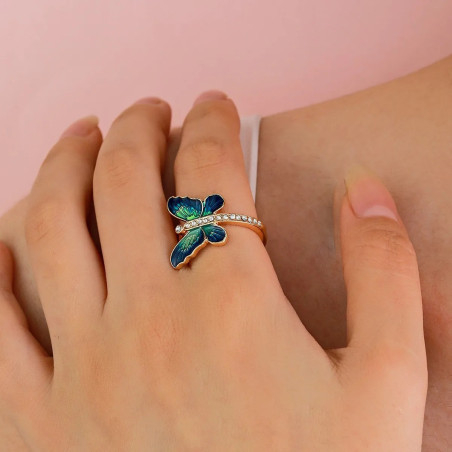 Anillo Mariposa 'Alas Oceánicas' – Joya Elegante y Única