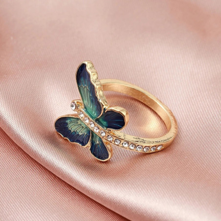 Anillo Mariposa 'Alas Oceánicas' – Joya Elegante y Única