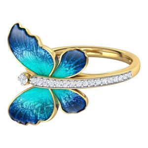 Anillo Mariposa 'Alas Oceánicas' – Joya Elegante y Única