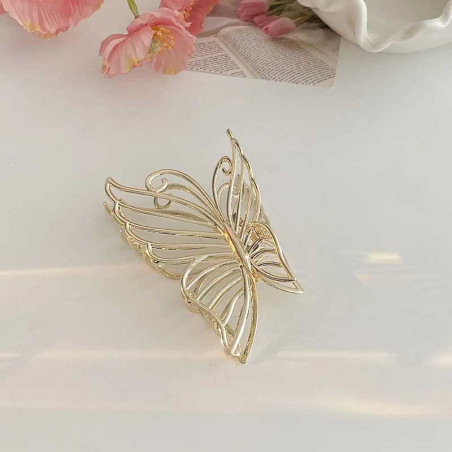 Pinza para Pelo Mariposa Metálica | Regalo Original | Oro y Plata