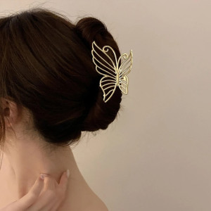 Pinza para Pelo Mariposa Metálica | Regalo Original | Oro y Plata