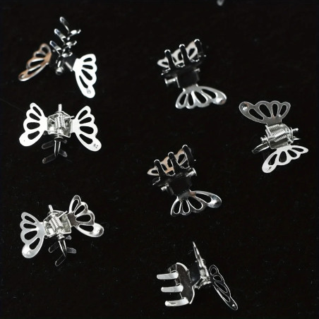 Mini Pinzas de Pelo Mariposa Etéreas | Dúo Dorado & Plateado