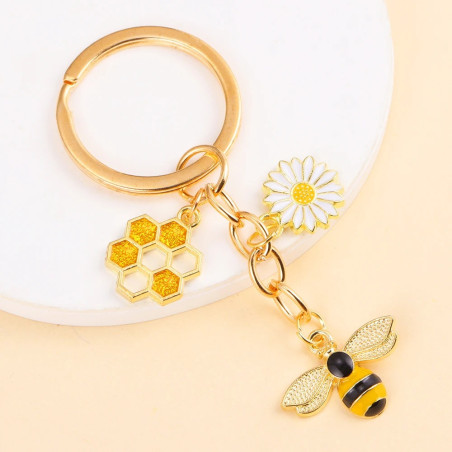 Llavero Abeja Jardín Soleado | Accesorio Original y Bonito