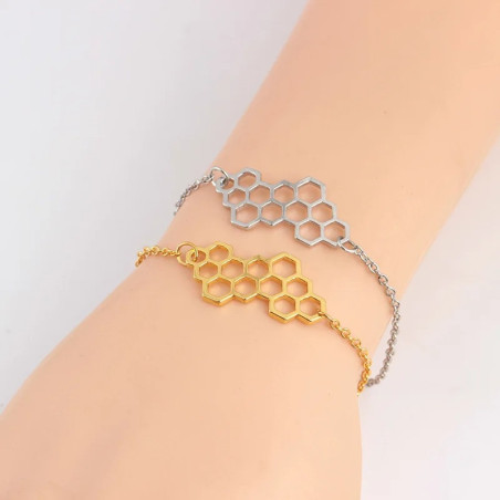 Pulsera Panal de Abeja para Mujer | 2 Colores | Joyas Abeja