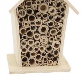 Maison en bois pour abeilles pour le jardin vue sur les alvéoles abri abeilles
