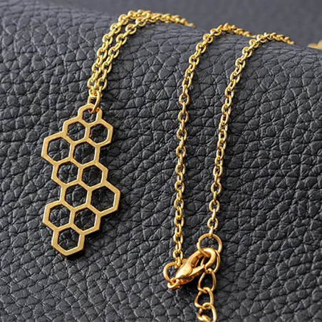 Collar con Colgante de Abeja "Panal Elegante" | Joya Original
