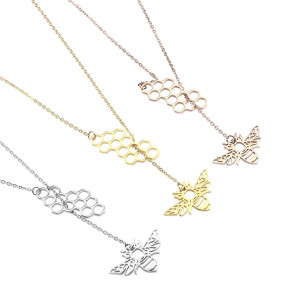 Collar Panal de Abeja para Mujer | Joya Original y Elegante