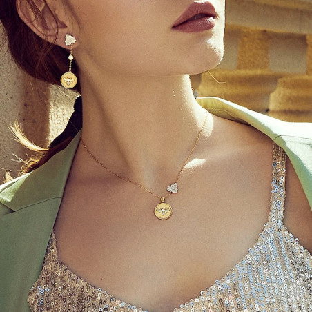Collar Abeja 'Brillo Precioso' - Joya Elegante para Oficina