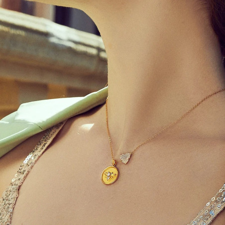 Collar Abeja 'Brillo Precioso' - Joya Elegante para Oficina