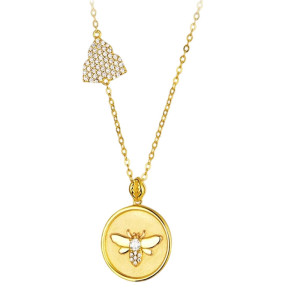 Collar Abeja 'Brillo Precioso' - Joya Elegante para Oficina