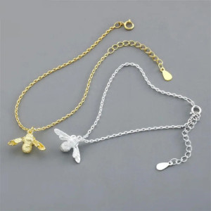 Pulsera Abeja 'Recolectora Elegante' - Joya en Plata Tibetana