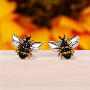 Pendientes de Abeja con Estrás | Joyería Original para Mujer