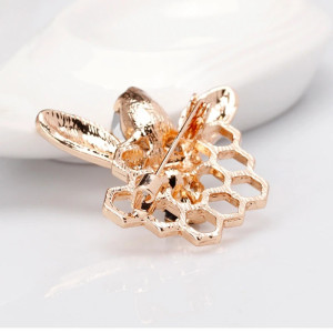 Broche Abeja 'Tesoro de la Colmena' - Joya Dorada con Perla