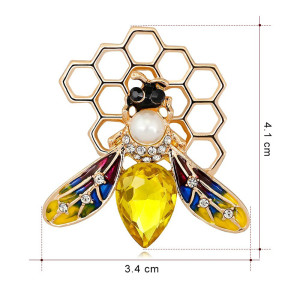 Broche Abeja 'Tesoro de la Colmena' - Joya Dorada con Perla