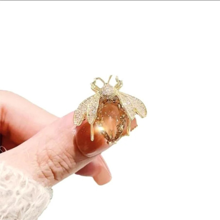 Broche Abeja 'Gota de Miel' – Joya Elegante y Original