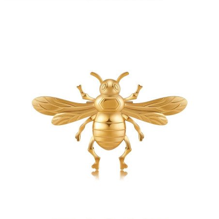 Broche Abeja 'Pureza Real' – Joya Elegante Dorada y Plateada