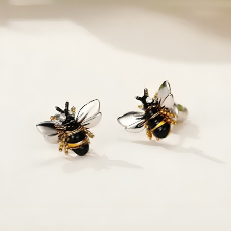 Pendientes de Abeja con Estrás | Joyería Original para Mujer