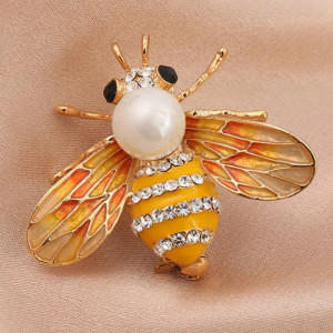 Broche Abeja Imperial con Perla | Joyas Originales para Mujer