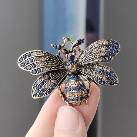 Broche Abeja Emperatriz | Oro y Plata - Joya Única y Elegante