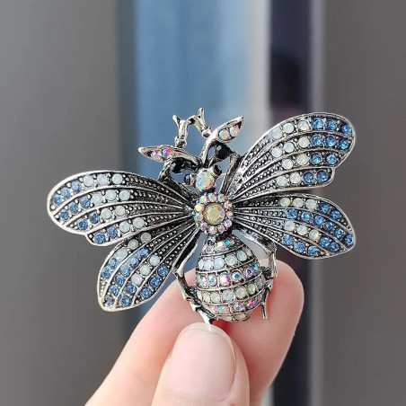Broche Abeja Emperatriz | Oro y Plata - Joya Única y Elegante
