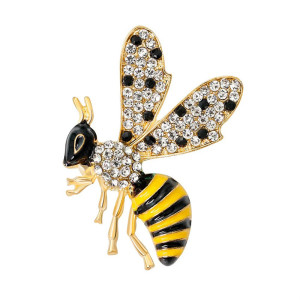 Broche Abeja Brillo Dorado | Joya Elegante y Original