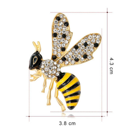 Broche Abeja Brillo Dorado | Joya Elegante y Original