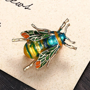 Broche Abeja Esmeralda Encantada - Joya Elegante y Original