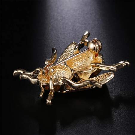Broche Abeja Ámbar Real - Joya Única y Elegante para Mujer