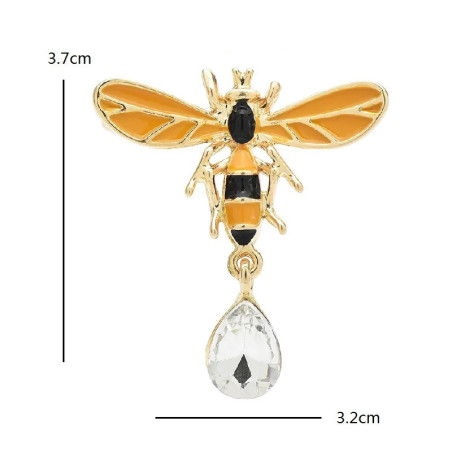 Broche de Abeja con Cristal | Joyería Original para Mujer