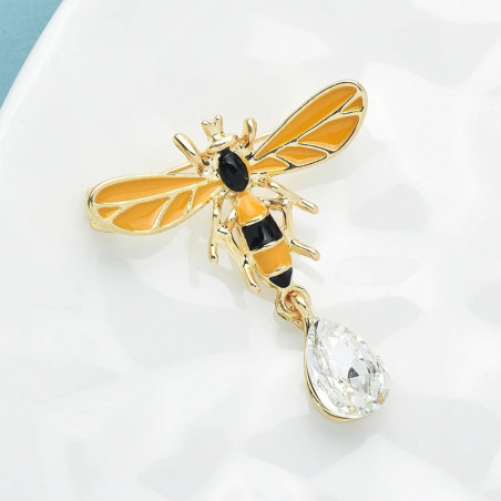 Broche de Abeja con Cristal | Joyería Original para Mujer