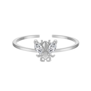 Anillo Abeja Reina Deslumbrante | Plata 925, Dorado y Plateado