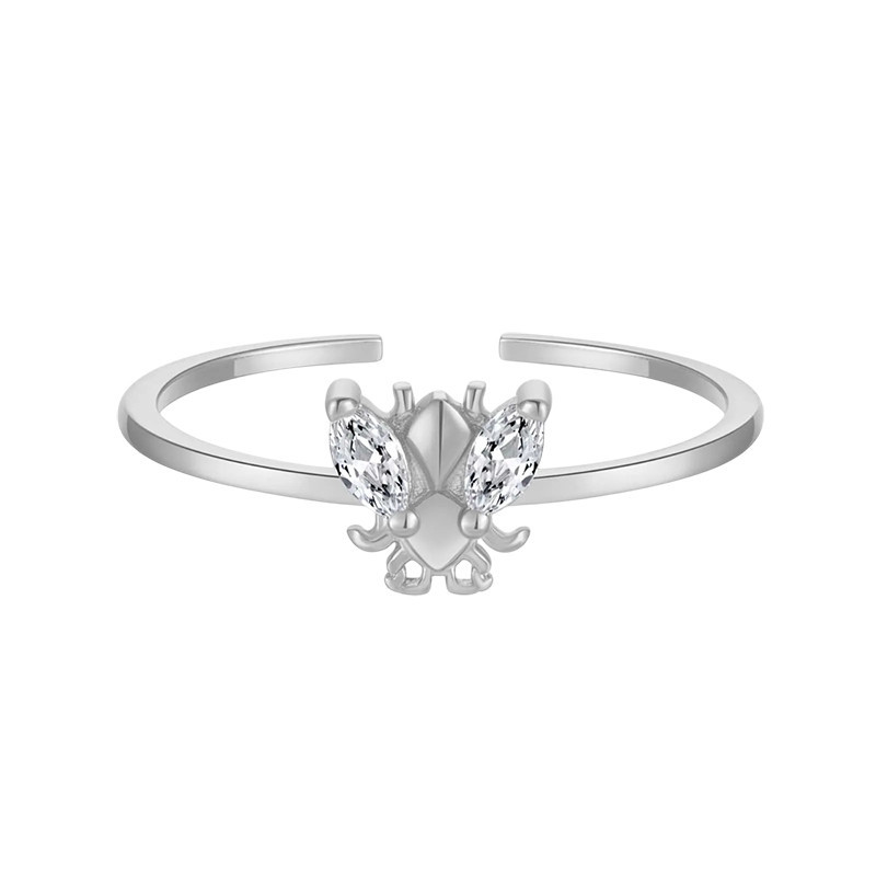 Anillo Abeja Reina Deslumbrante | Plata 925, Dorado y Plateado