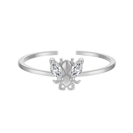 Anillo Abeja Reina Deslumbrante | Plata 925, Dorado y Plateado