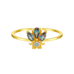 Anillo Abeja Mirage Destellante - Plata 925, Oro y Plata