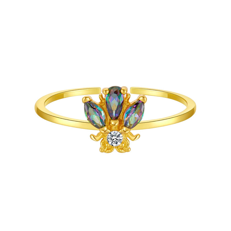 Anillo Abeja Mirage Destellante - Plata 925, Oro y Plata