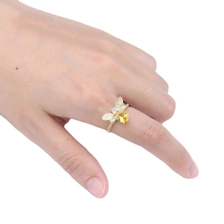 Anillo Abeja 'Miel Preciosa' - Joya Original en Acero Dorado