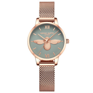 Reloj Abeja Elegante - Correa Acero Inoxidable & Cuarzo
