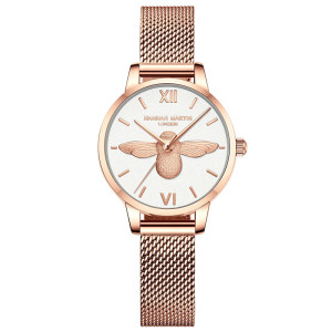 Reloj Abeja Elegante - Correa Acero Inoxidable & Cuarzo