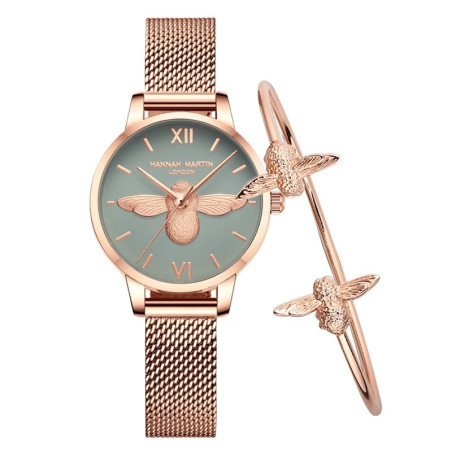 Reloj Abeja y Pulsera Celadón | Joyería Abeja Elegante