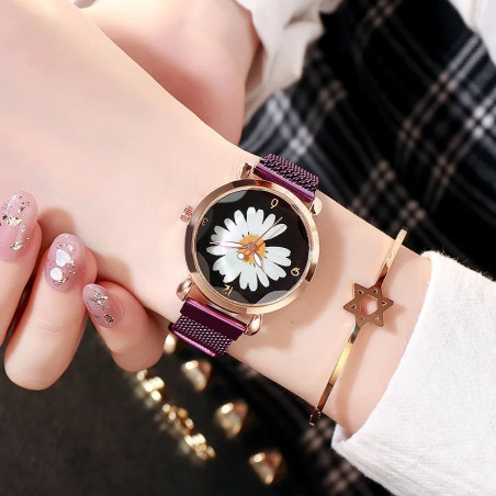 Reloj Floral 'Elegancia Margarita' | Un Regalo Original para Mujer