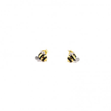 Paire de boucles d’oreilles avec abeille très mignonne en argent Sterling 925