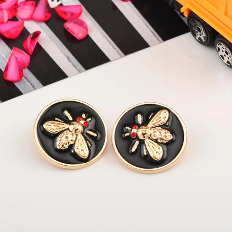 Set 6 Botones de Abeja Dorada | Estilo Retro para Ropa y DIY