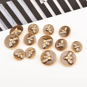 Botones de Abeja Vintage Plateados | Pack de 6 | Idea Regalo