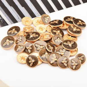 Botones de Abeja Vintage Plateados | Pack de 6 | Idea Regalo