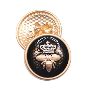 Botones Abeja "Majestad Real" 23mm - Lote de 10 - Estilo Lujo