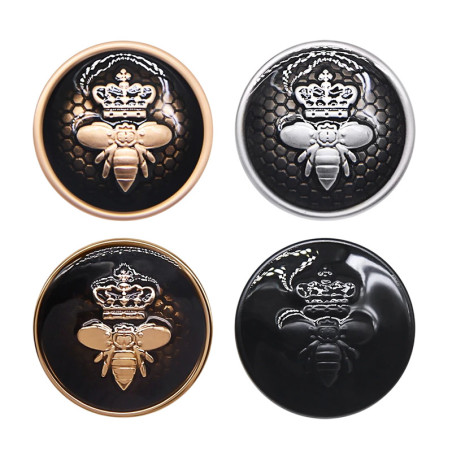 Botones Abeja "Majestad Real" 23mm - Lote de 10 - Estilo Lujo